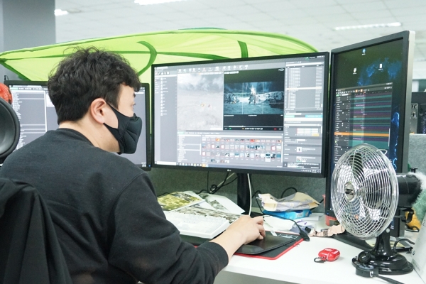 '오딘: 발할라 라이징' 인게임 트레일러 제작 장면. (사진=카카오게임즈)