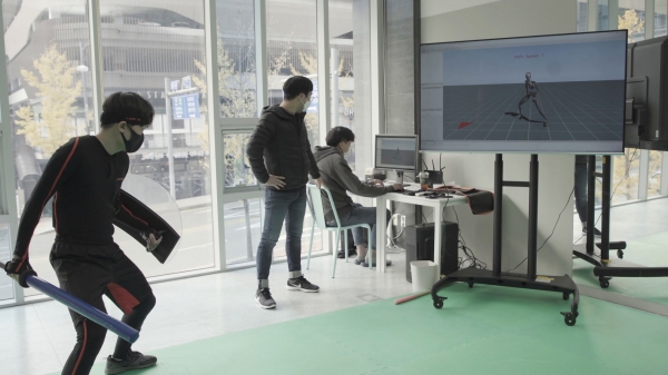 '오딘: 발할라 라이징' 모션 캡쳐 제작 장면. (사진=카카오게임즈)