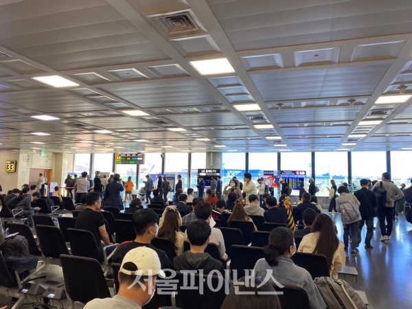 김해공항 출국장. (사진=주진희 기자)