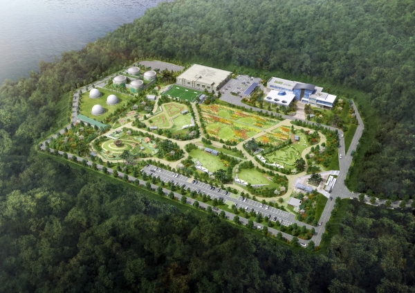 지상을 공원 및 체육시설로 조성하는 대전 하수처리장 조감도. (사진=한화건설)