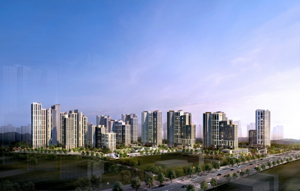 'e편한세상 영종국제도시 센텀베뉴' 투시도. (사진=DL이앤씨)