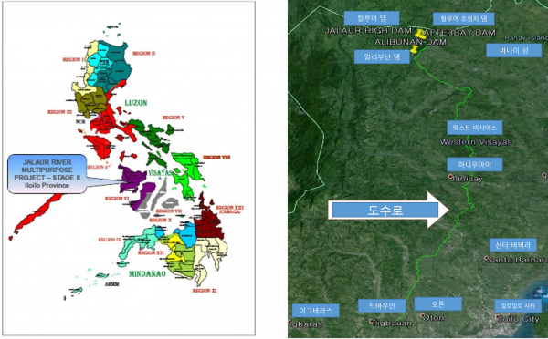 대우건설 필리핀 할루어강 다목적 공사 현장 위치도. (사진=대우건설)