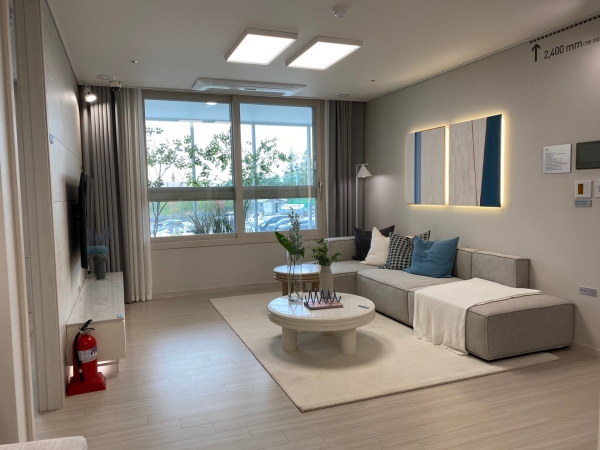 전용면적 59㎡A형 거실 사진. (사진=두산건설)