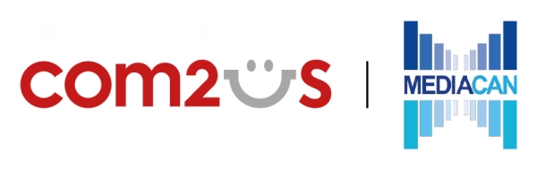 컴투스(왼쪽)와 미디어캔 CI. (사진=컴투스)