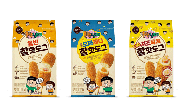 유튜버 '흔한남매' 협업 올반 핫도그 3종 (사진=신세계푸드) 