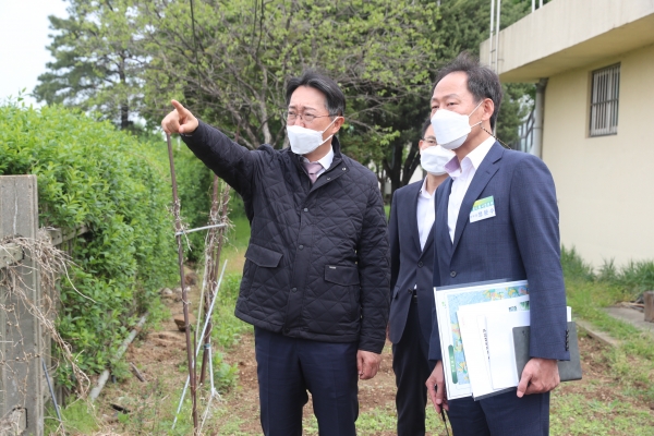 김현준 LH 사장은 취임 후 첫 행보로 광명시흥지구 현장을 방문했다. (사진=LH)