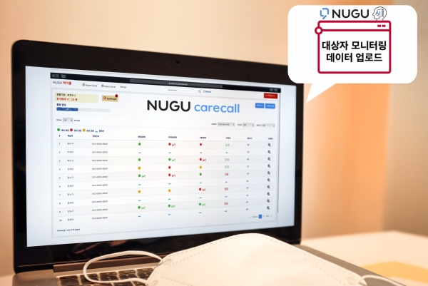 '누구케어콜'의 보건소 담당자용 화면. (사진=SK텔레콤)