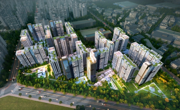 수원 신성신안쌍용진흥 아파트 리모델링 주택사업 예상 조감도.(사진=DL이앤씨)