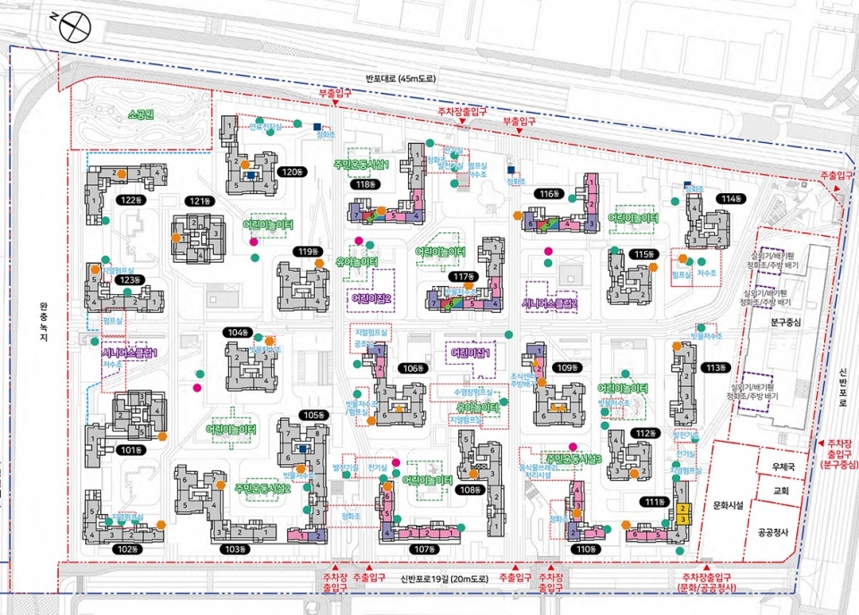 래미안 원베일리 단지 배치도. (사진=삼성물산)