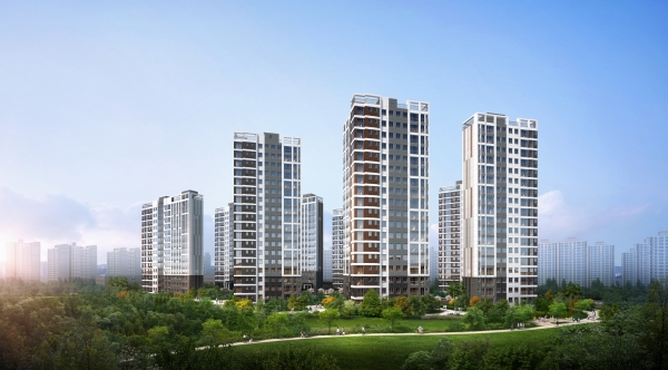 파주 운정신도시 중흥S-클래스 2차 A9블록 투시도. (사진=중흥건설)