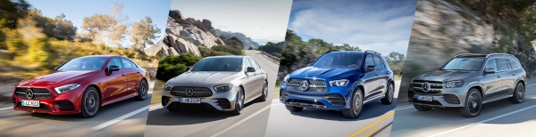 메르세데스-벤츠 코리아, tvN 인기 드라마 슬기로운 의사생활 시즌 2에 다양한 차량 및 제작 지원한다. (왼쪽부터) CLS, 더 뉴 E-클래스, 더 뉴 GLE, 더 뉴 GLS (사진= 메르세데스-벤츠 코리아)
