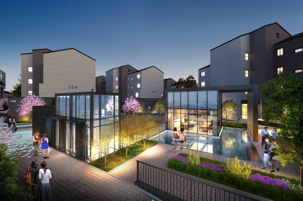 넥스트 프리미엄-라이트 특화설계가 적용된 카페테리아의 모습. (사진=현대엔지니어링)