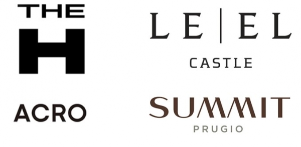 건설사별 하이엔드 브랜드. 왼쪽 상단부터 시계방향으로 현대건설 '디에이치', 롯데건설 '르엘', 대우건설 '푸르지오 써밋', DL이앤씨 '아크로'. (사진=각사 제공)