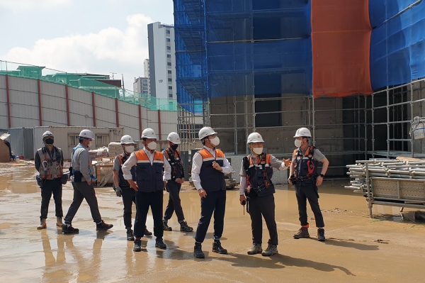 현장 합동 안전 점검 모습. (사진=호반건설)