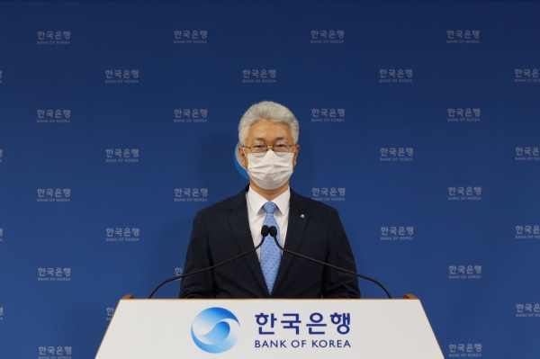 박양수 한국은행 경제통계국장이 7일 오전 서울 중구 한국은행에서 2021년 5월 국제수지(잠정)의 주요 특징을 설명하고 있다. (사진= 한국은행)