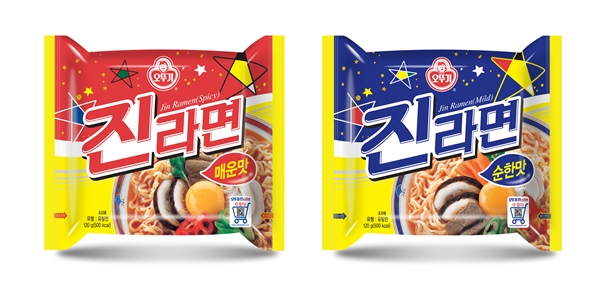 진라면 매운맛·순한맛 (사진=오뚜기)