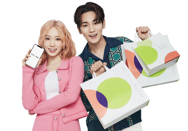 CJ올리브영의 옴니채널 경쟁력을 보여주는 TV 광고에 출연한 소녀시대 태연(왼쪽)과 샤이니 키. (사진=CJ올리브영) 