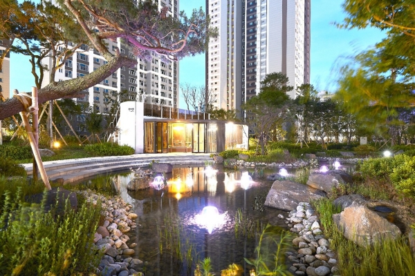 검단 금호어울림 센트럴 단지 조경. (사진=금호건설)