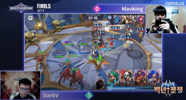 서머너즈 워 백년전쟁 월드 쇼다운 중계 이미지. (사진=컴투스)