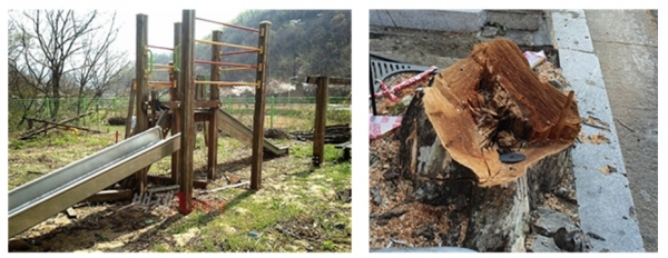 노후화 돼 안전을 위협하는 공원 모습. (사진=한국건설산업연구원)