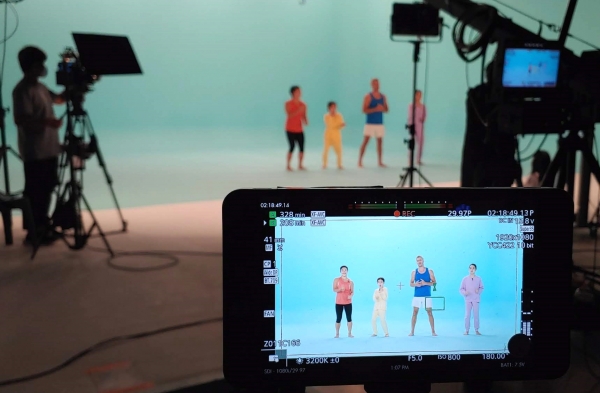 U+홈트Now 콘텐츠 제작현장. (사진=LG유플러스)