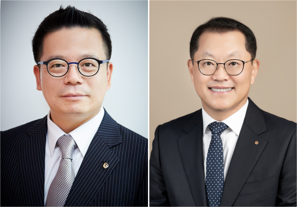 어성철 한화시스템 대표이사 내정자(왼쪽)와 김희철 한화종합화학 내정자 (사진=한화그룹)