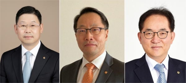(왼쪽부터) 이구영 한화솔루션/큐셀부문 대표이사 내정자, 남이현 한화솔루션/케미칼부문 대표이사 내정자, 홍정표 한화저축은행 대표이사 내정자 (사진=한화그룹)