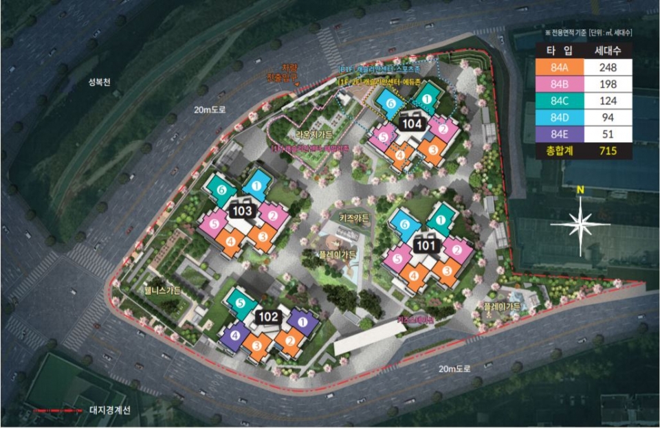 수지구청역 롯데캐슬 하이브 엘 단지배치도. (사진=롯데건설)