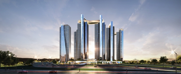 부산 좌천 범일 통합2지구 입면도. (사진=현대엔지니어링)