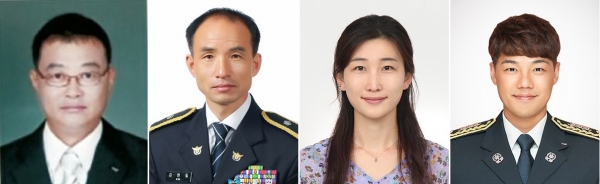 최복동 담양소방서 소방위, 김현필 포항남부경찰서 경위, 이한나 씨, 정영화 대구동부소방서 소방교 (사진=LG)