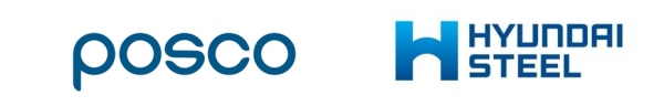 포스코(왼쪽)와 현대제철 로고. (CI=각 사)