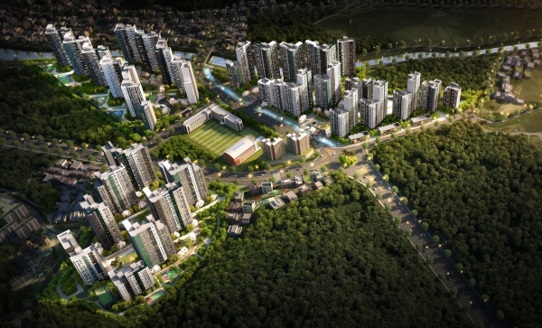 파주 1-3구역 재개발사업 조감도. (사진=대우건설)