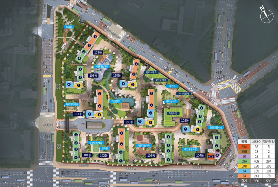더샵 하남에디피스 단지배치도. (사진=포스코건설)