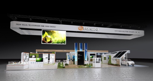 대한민국 에너지대전의 한화큐셀 부스 (사진=한화큐셀)