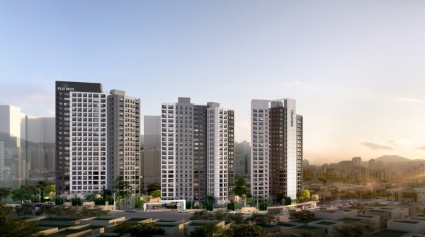 부산 온천제2공영아파트 가로주택정비사업 투시도. (사진=쌍용건설)