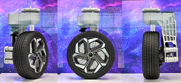 현대모비스가 자동차의 조향·제동·현가·구동 시스템을 바퀴 하나에 접목시켜 미래 도심형 모빌리티의 핵심 기술로 손 꼽히고 있는 e-코너 모듈 개발에 성공했다. (사진= 현대모비스)