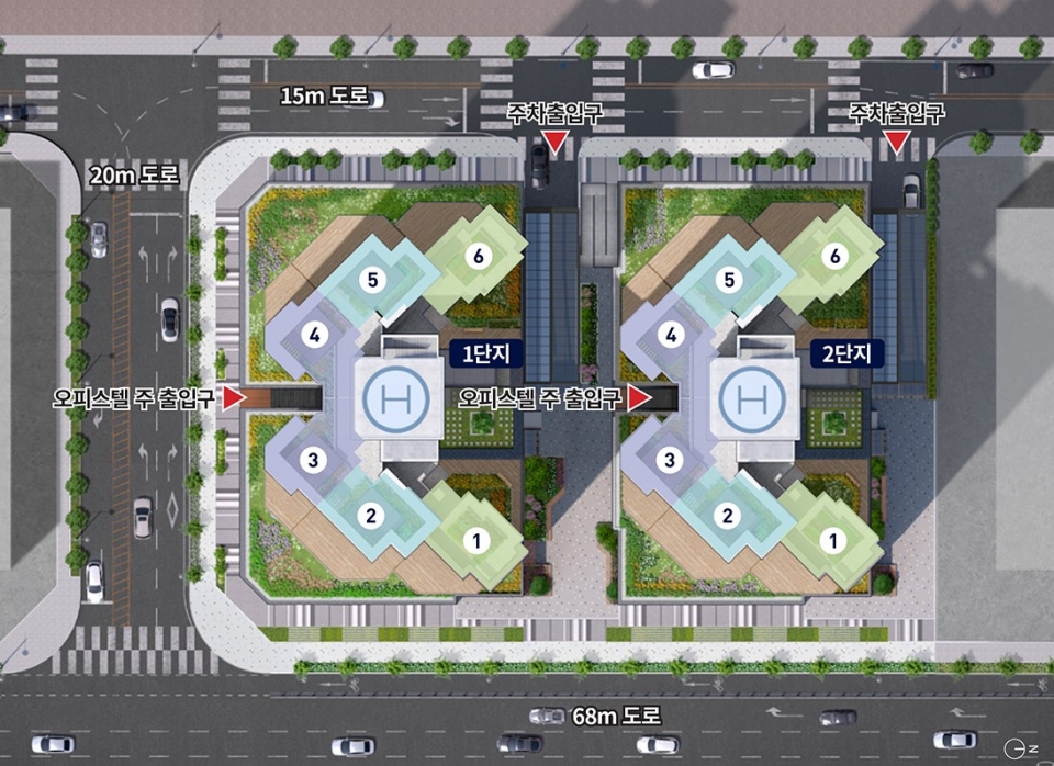 더샵 도안트위넌스 단지배치도. (사진=포스코건설)