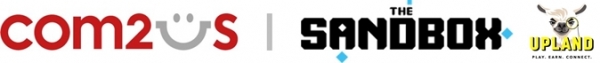 (왼쪽부터)컴투스. 더 샌드박스, 업랜드 CI. (사진=컴투스)