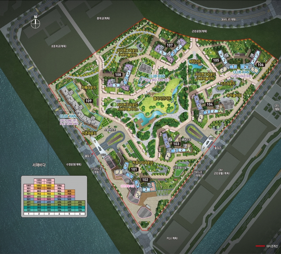 송도 자이더스타 단지 배치도. (사진=GS건설)