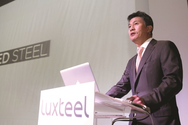 장세욱 동국제강 부회장이 DK 컬러비전 2030을 발표하고 있다. (사진=동국제강)