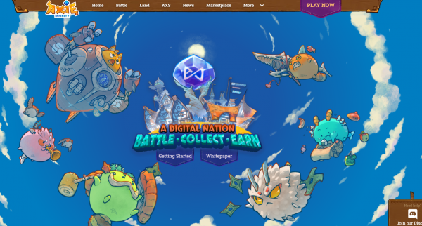 해외에서 인기를 얻고 있는 '엑시 인피니티' (사진=엑시 인피니티 홈페이지 갈무리)