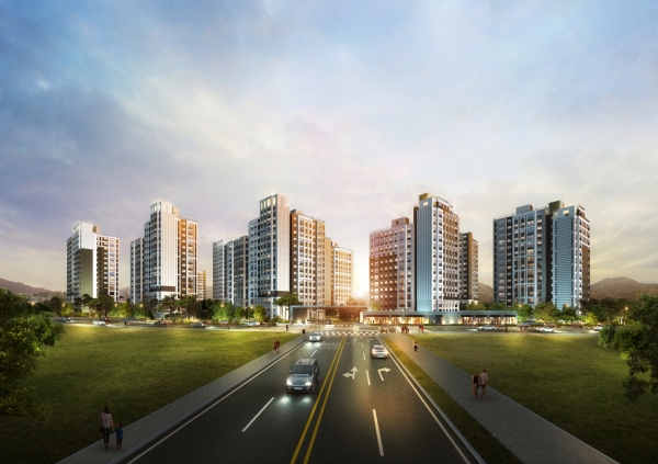 e편한세상 검단 어반센트로 투시도. (사진=DL이앤씨)