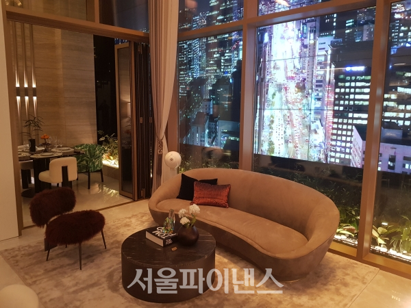 '더 갤러리 832' 홍보관 유닛 내부. (사진=노제욱 기자)