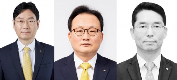 (왼쪽부터) 이창권 KB국민카드 신임 대표, 이환주 KB생명보험 신임 대표, 허상철 KB저축은행 신임 대표 (사진=KB금융지주)