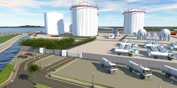 베트남 북부 박티엔펑 산업단지 내 LPG 냉동탱크터미널 조감도 (사진=E1)