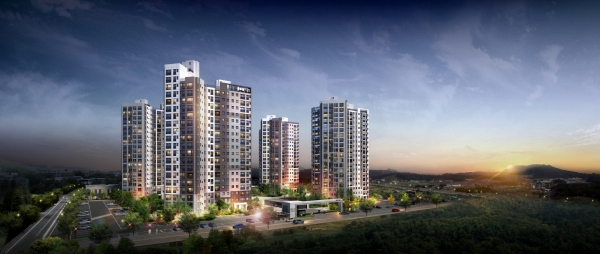 진천 금호어울림 센트럴파크 투시도. (사진=금호건설)