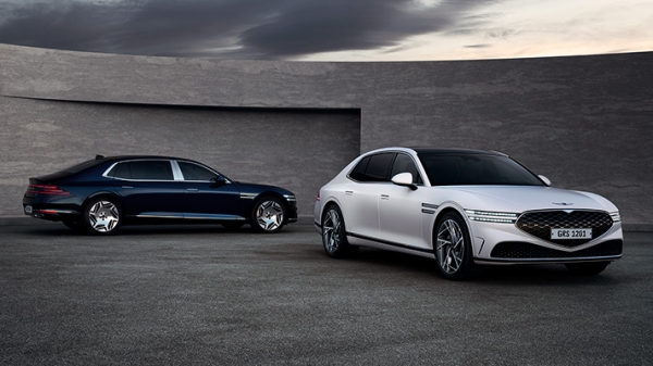 제네시스 4세대 완전변경 G90 세단과 롱휠베이스. (사진= 현대차 제네시스)