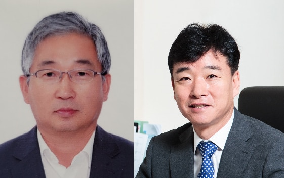 쌍용건설 부사장으로 승진한 안재영 전무(왼쪽)와 전무로 승진한 김우상 상무보 . (사진=쌍용건설)