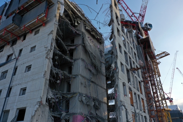 광주 화정 아이파크 주상복합아파트 붕괴 사고 현장 모습. (사진=연합뉴스)