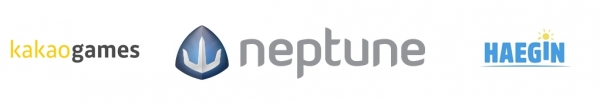 (왼쪽부터)카카오게임즈, 넵튠, 해긴 CI. (사진=카카오게임즈)
